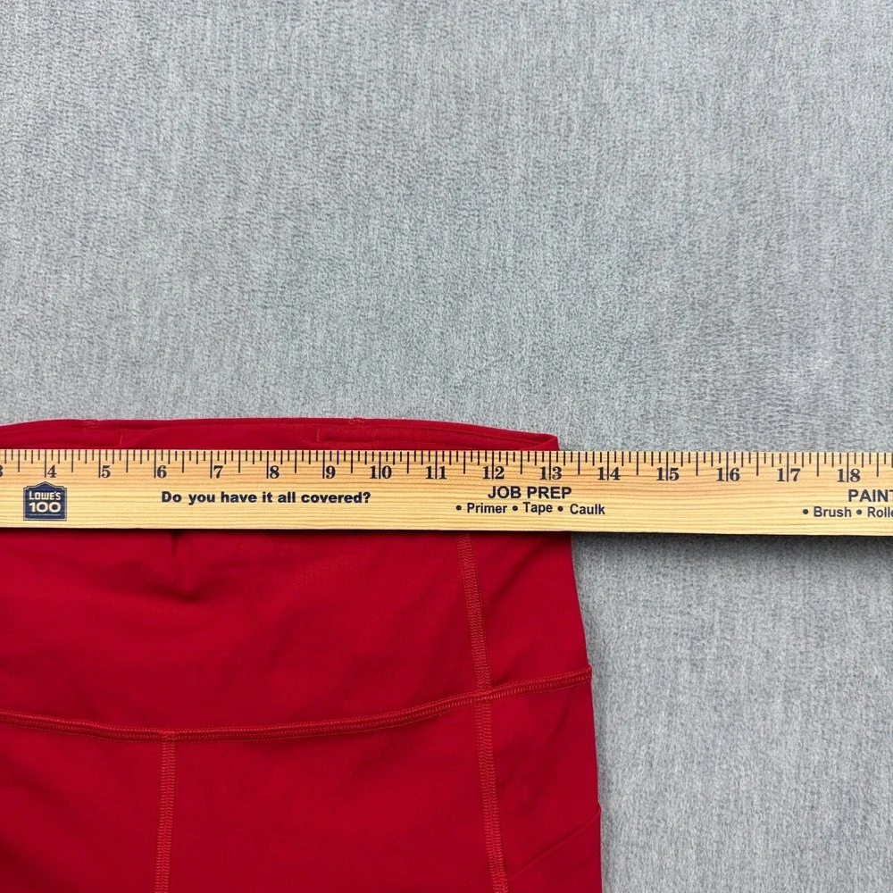 Lululemon Leggings Womens 6 Red Pace Rival High Rise Crop 22